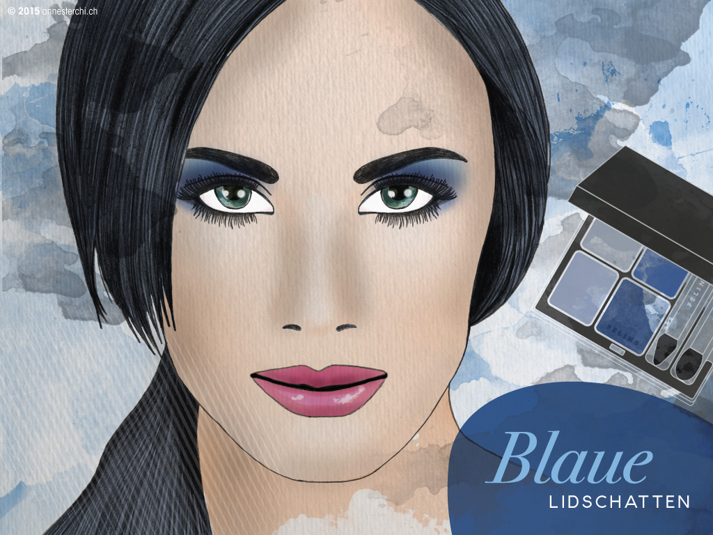 Blaue-Lidschatten